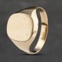 Second Hand 9ct Yellow Gold Plain Square Signet Ring 41342047