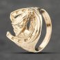 Second Hand 9ct Yellow Gold Horse Head Signet Ring 41342054