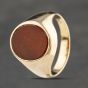 Second Hand Vintage Yellow Gold Cornilian Oval Signet Ring 41342070