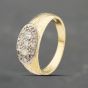 Second Hand 18ct Yellow Gold Diamond Oval Three Stone Signet Ring 41342080