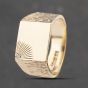 Second Hand 9ct Yellow Gold Square Signet Ring 41342102