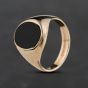 Second Hand 9ct Yellow Gold Onyx Oval Signet Ring 41342111