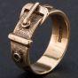 Second Hand 9ct Yellow Gold Engraved Buckle Ring 4134211