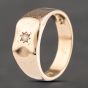 Second Hand Vintage 9ct Yellow Gold Diamond Signet Ring 41342121