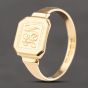 Second Hand Vintage 18ct Yellow Gold Square Signet Ring 41342124