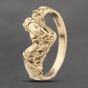 Second Hand 9ct Yellow Gold Horse Head Half Wishbone Ring 41342130