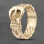 Second Hand 9ct Yellow Gold Openwork Patterned Buckle Ring 41342132