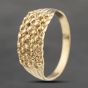 Second Hand 9ct Yellow Gold Five Row Keeper Ring 41342133