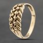 Second Hand 9ct Yellow Gold Two Row Keeper Ring 41342134