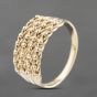 Second Hand 9ct Yellow Gold Four Row Keeper Ring 41342147