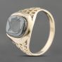 Second Hand 9ct Yellow Gold Hematite Oblong Signet Ring 41342148