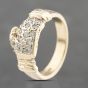 Second Hand 9ct Yellow Gold Cubic Zirconia Boxing Glove Signet Ring 41342156