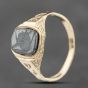 Second Hand 9ct Yellow Gold Hematite Oblong Signet Ring 41342201
