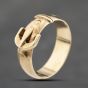 Second Hand 9ct Yellow Gold Plain Buckle Ring 41342209