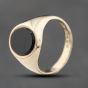 Second Hand 9ct Yellow Gold Onyx Oval Signet Ring 41342221