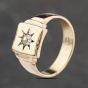 Second Hand Vintage Yellow Gold Diamond Oblong Signet Ring 41342240