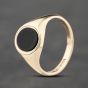 Second Hand 9ct Yellow Gold Onyx Oval Signet Ring 41342245