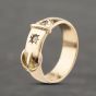 Second Hand 9ct Yellow Gold Diamond Buckle Ring 41342260