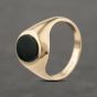 Second Hand 9ct Yellow Gold Bloodstone Oval Signet Ring 41342263