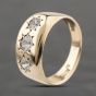 Second Hand 9ct Yellow Gold Cubic Zirconia Three Stone Ring 41342266