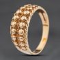 Second Hand 9ct Yellow Gold 2 Row Keeper Ring 41342277