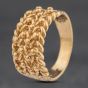 Second Hand 9ct Yellow Gold 4 Row Keeper Ring 41342279
