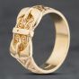 Second Hand 9ct Yellow Gold Engraved Buckle Ring 41342284