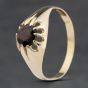 Second Hand 9ct Yellow Gold Garnet Single Stone Signet Ring 41342298