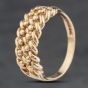 Second Hand 9ct Yellow Gold Two Row Keeper Ring 41342300