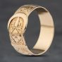 Second Hand 9ct Yellow Gold Engraved Buckle Ring 41342301
