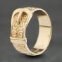 Second Hand 9ct Yellow Gold Patterned Buckle Ring 41342306
