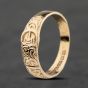 Second Hand Vintage 9ct Yellow Gold Patterned Buckle Ring 41342326