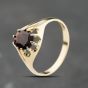 Second Hand 9ct Yellow Gold Garnet Oval Signet Ring 41342345