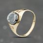 Second Hand 9ct Yellow Gold Hematite Oval Signet Ring 41342346
