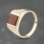 Second Hand 9ct Yellow Gold Cornelian Signet Ring 41342354