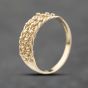 Second Hand 9ct Yellow Gold Three Row Keeper Ring 41342368