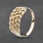 Second Hand 9ct Yellow Gold Three Row Keeper Ring 41342373