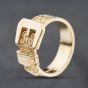 Second Hand 9ct Yellow Gold Buckle Signet Ring 41342386