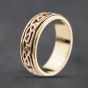 Second Hand 9ct Two Colour Gold Celtic Band Ring 41342387