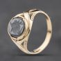Second Hand 9ct Yellow Gold Hematite Oval Engraved Signet Ring 41342391