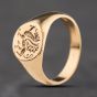 Second Hand 9ct Yellow Gold Welsh Dragon Signet Ring 41342404