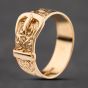 Second Hand 9ct Yellow Gold Patterned Buckle Ring 41342408