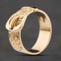 Second Hand 9ct Yellow Gold Engraved Buckle Ring 41342420