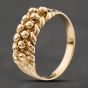 Second Hand 9ct Yellow Gold Two Row Keeper Ring 41342423