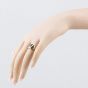 Second Hand 9ct Yellow Gold Onyx Oval With Gold Pin Stripe Signet Ring 41342425