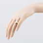 Second Hand 9ct Yellow Gold Oval Half Engraved Signet Ring 41342430