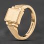 Second Hand 9ct Yellow Gold Plain Square Signet Ring 41342431