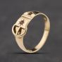 Second Hand 9ct Yellow Gold Garnet Buckle Ring 41342435