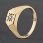 Second Hand 9ct Yellow Gold 0.34ct Diamond Single Stone Signet Ring 41342440
