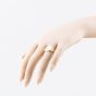 Second Hand Vintage 9ct Yellow Gold Diamond Cushion Shaped Signet Ring 41342442